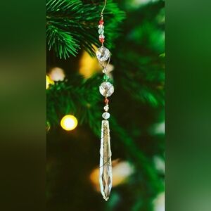 Handmade Elegant Crystal Ornament with Beads